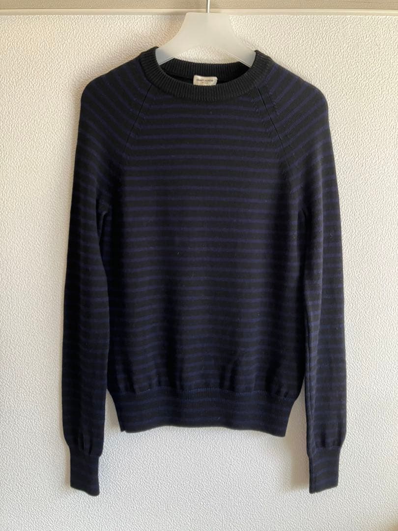 SAINT LAURENT ボーダー ニットセーター サンローランパリ Sサイズ