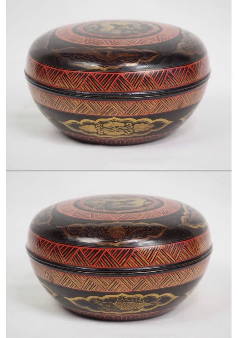 送料無料　江戸期豊楽焼『慶楽』銘　菓子器/食籠　箱付　本物保証　★大珍品★