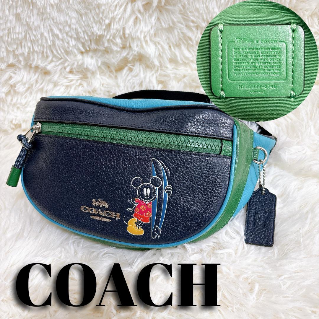 【極美品】コーチ COACH ボディバッグ ディズニーコラボ レザー