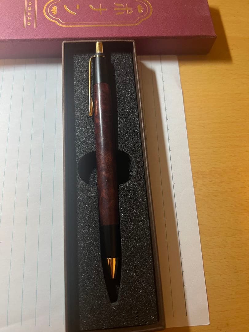 ボナンペン 花梨瘤「赤目」 アルミ金具 野原工芸似