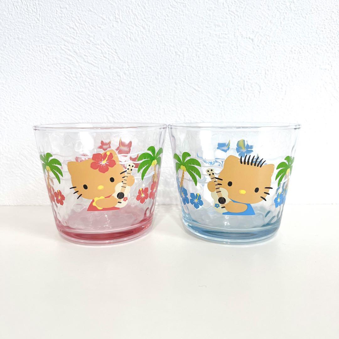 未使用 Sanrio サンリオ 日焼け キティ ダニエル ペアグラス 2002年