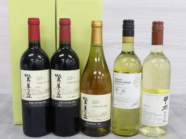 ▲未開栓 5本セット サントリー 登美の丘ワイナリー 甲州ワイン