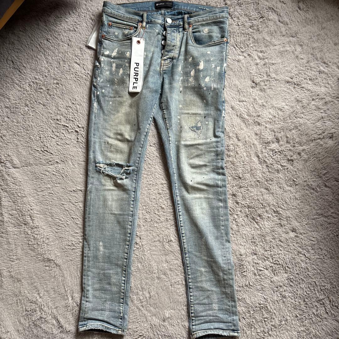 PURPLE スキニーデニムパンツ 32