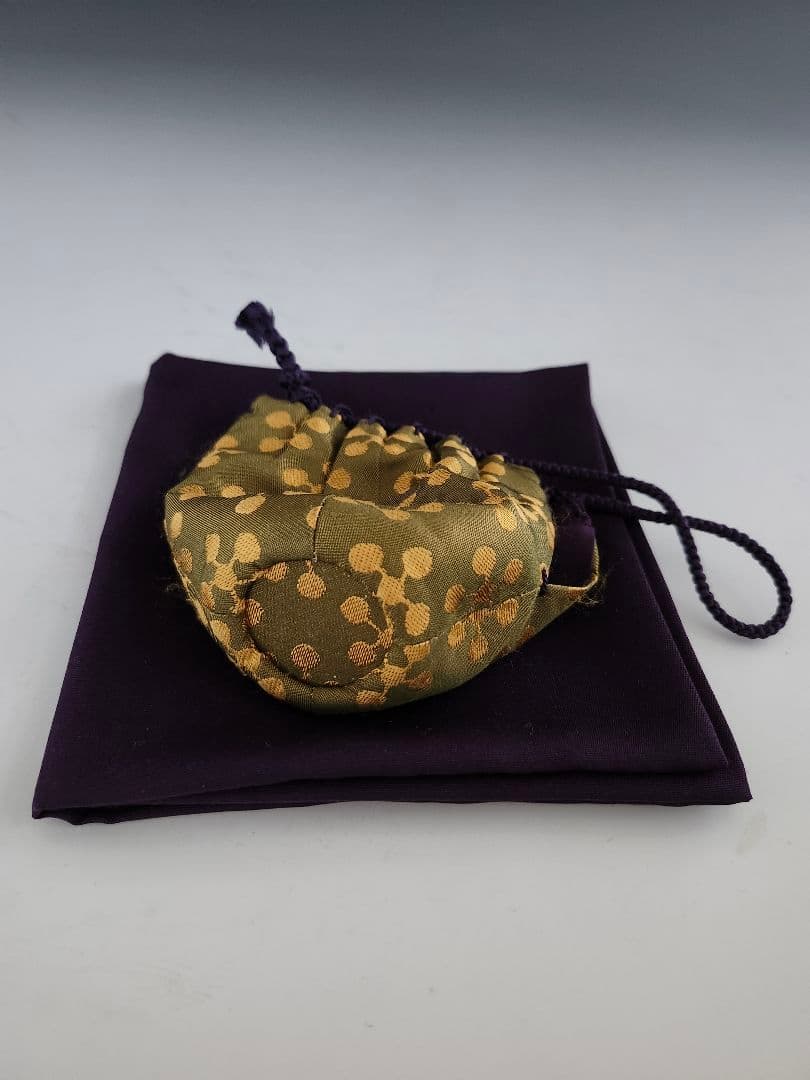 茶入　四方盆　セット　文琳　唐物茶入写　京焼　　桶谷定一　木箱入　茶道　茶道具