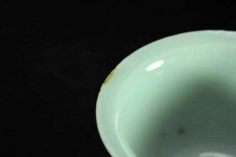 煎茶 唐物 中国美術 染付 色絵 碗 三個 まとめて(K-XA860)