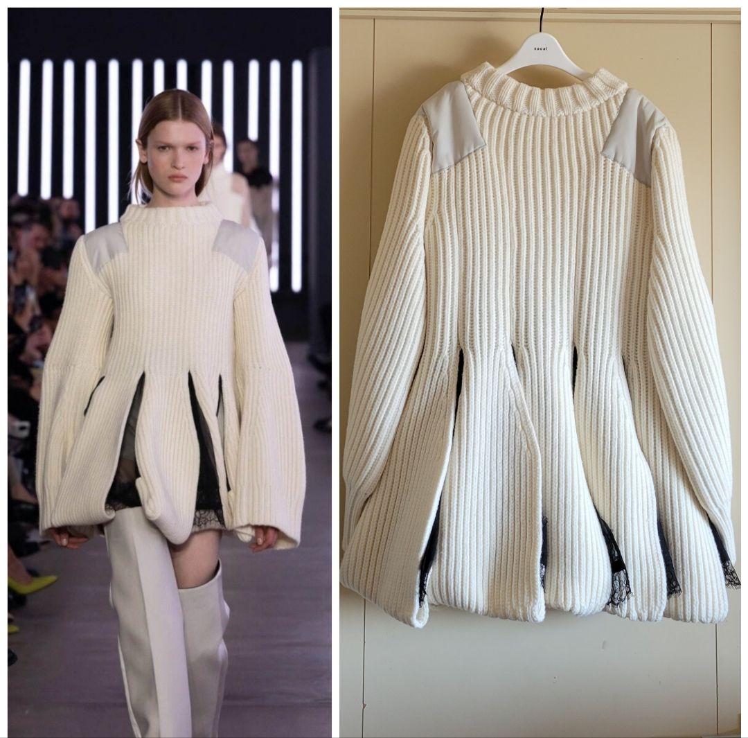 sacai 美品 224,000円 カットアウトドレス ワンピース サイズ1