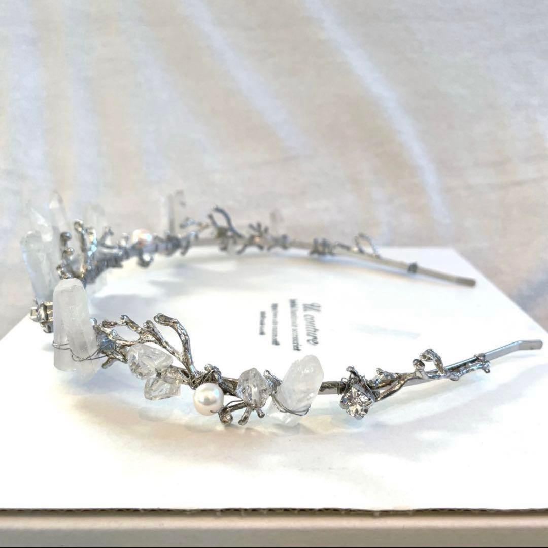 u.couture 水晶クラウン シルバー ウェディング ティアラ ヘッドドレス
