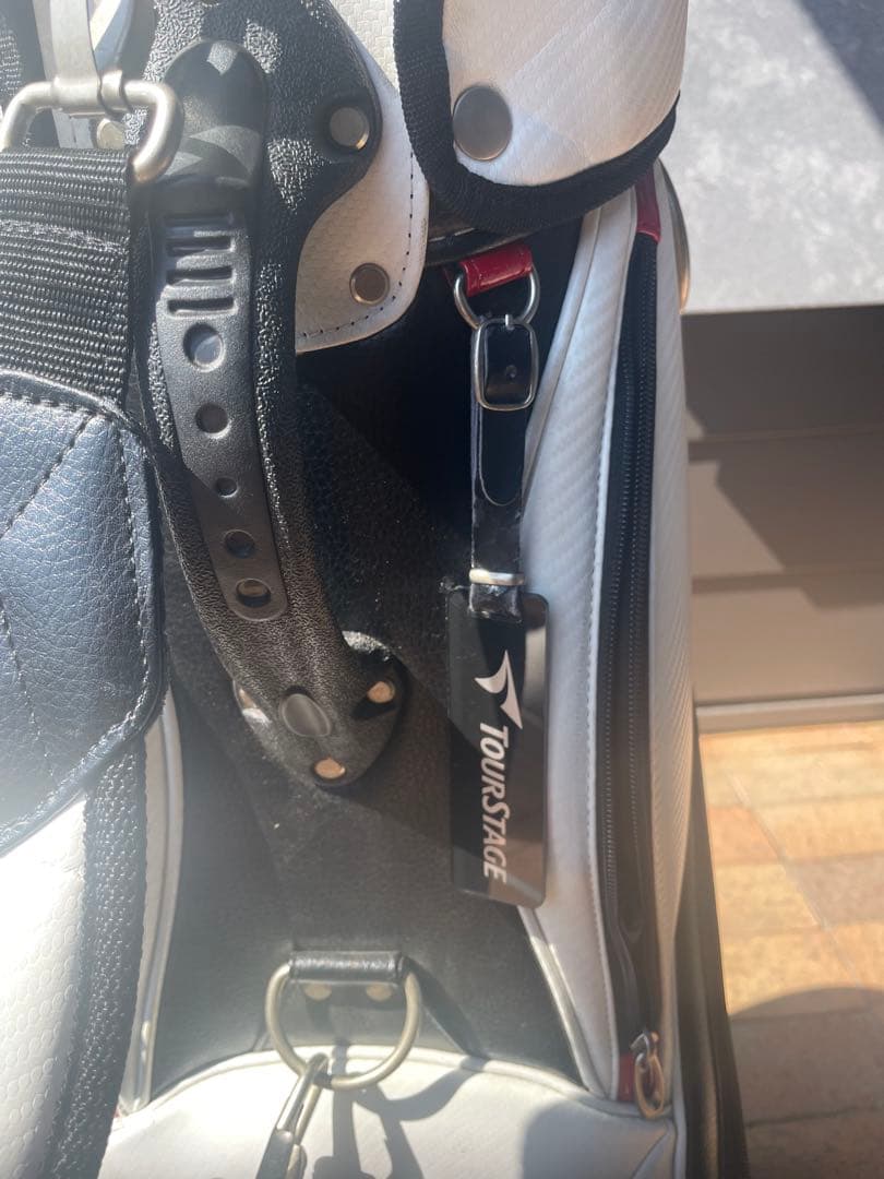 TourStage キャディバッグ ホワイト/ブラック/レッド