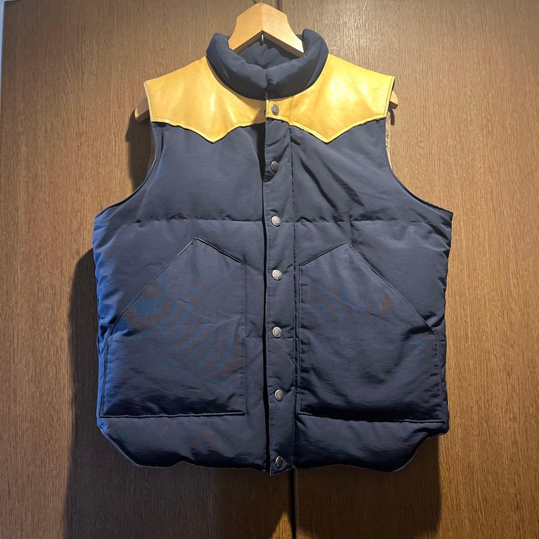 Sugar Cane ダウンベスト M ネイビー/ベージュ