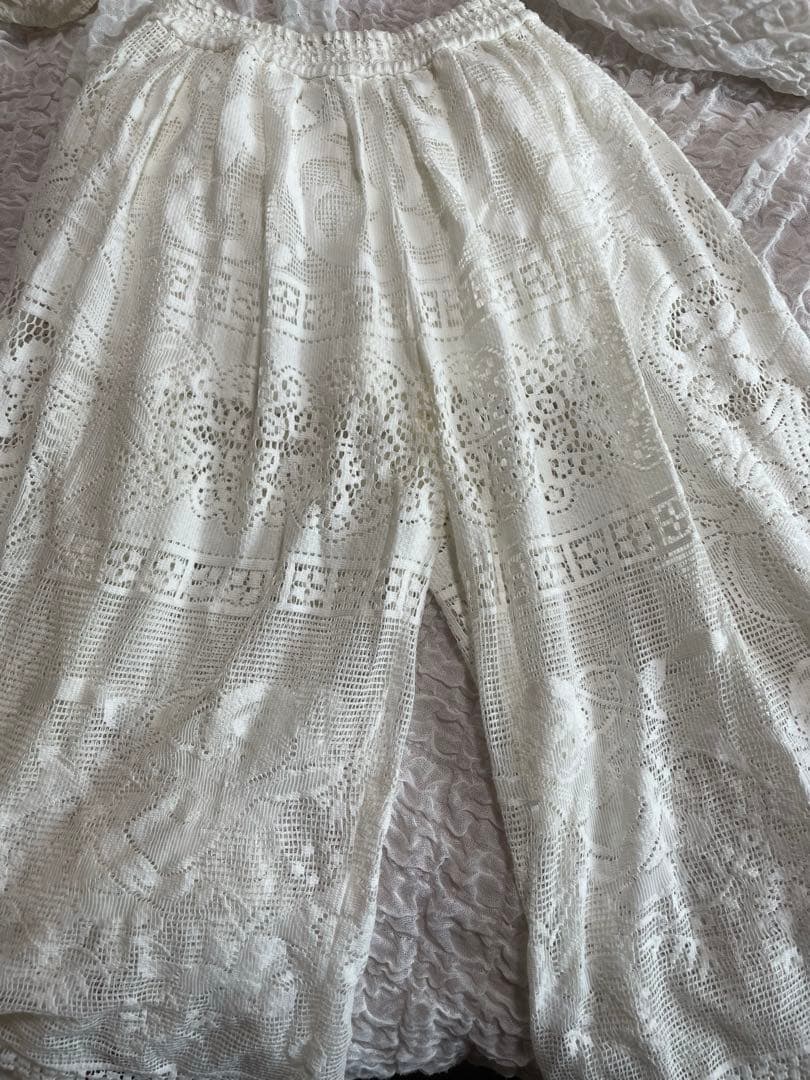 超美品Dolce&Gabbanaガウチョ　鍵編み　春夏　リゾート　旅行