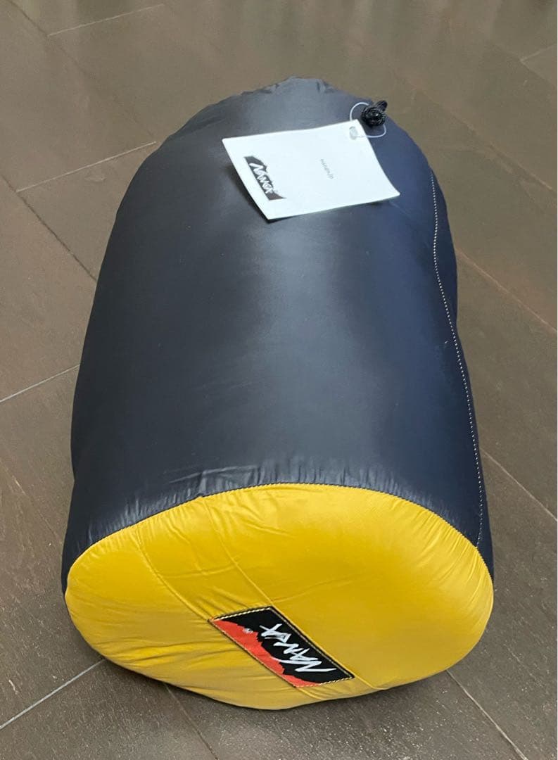 NANGA ダウン寝袋 イエロー/ブラック 80%ダウン