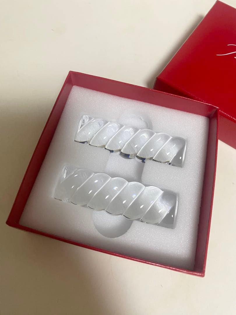 Baccarat クリスタル箸置き 2個セット