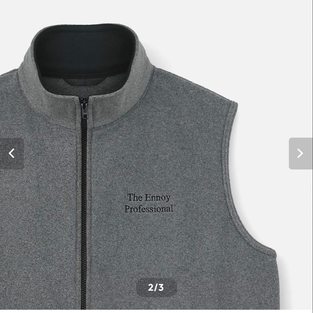 トップス ENNOY PROFESSIONAL FLEECE VEST (GRAY) M