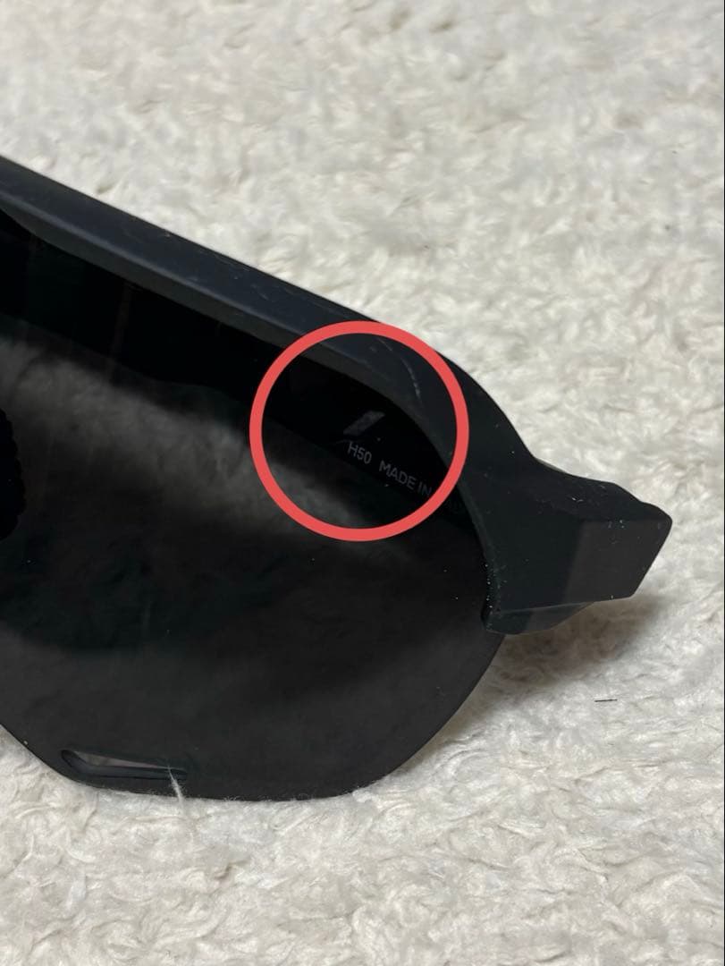 100% スポーツサングラス ブラック