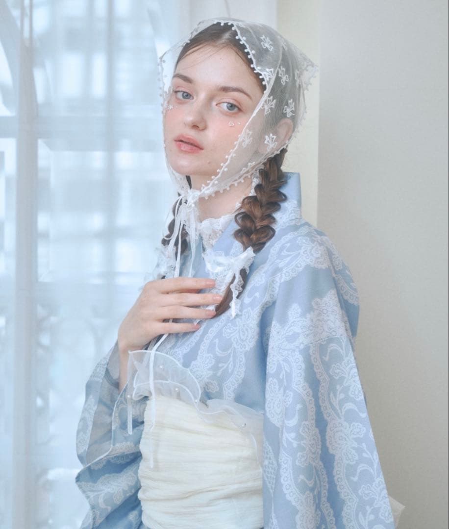 Lovilyn セパレート浴衣(帯セット) ブルー