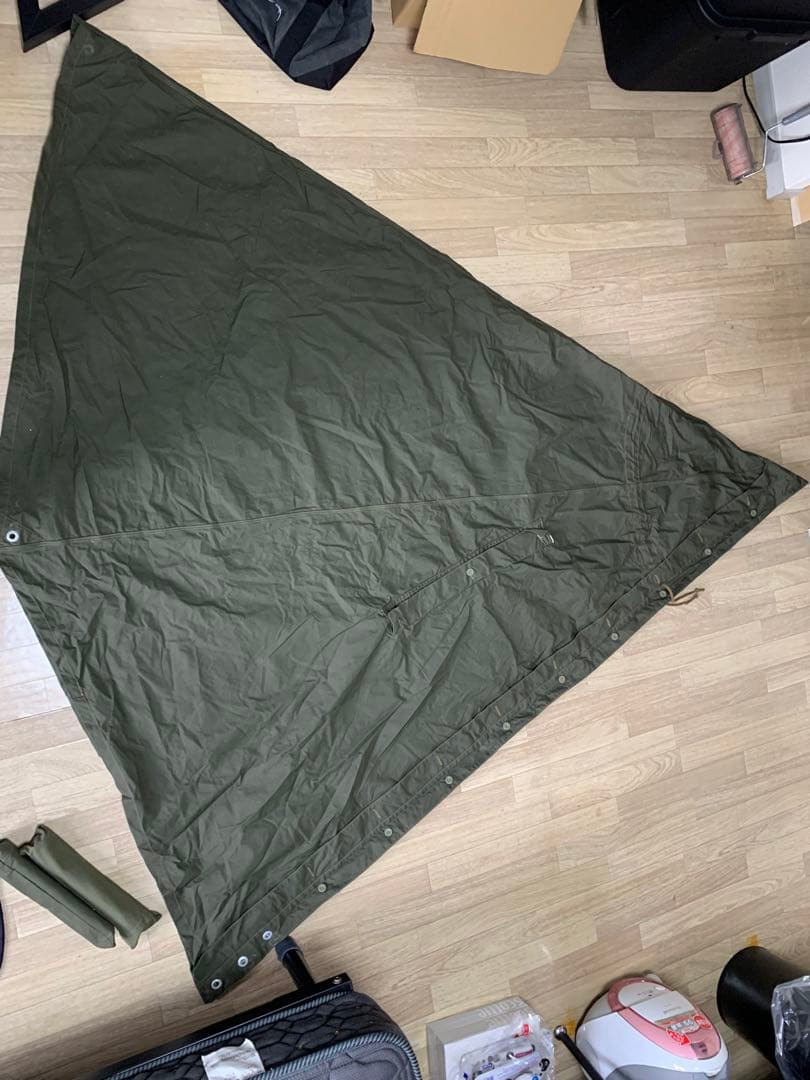 ポーランド軍　ポンチョ　テント　軍幕 2枚セット　サイズ3