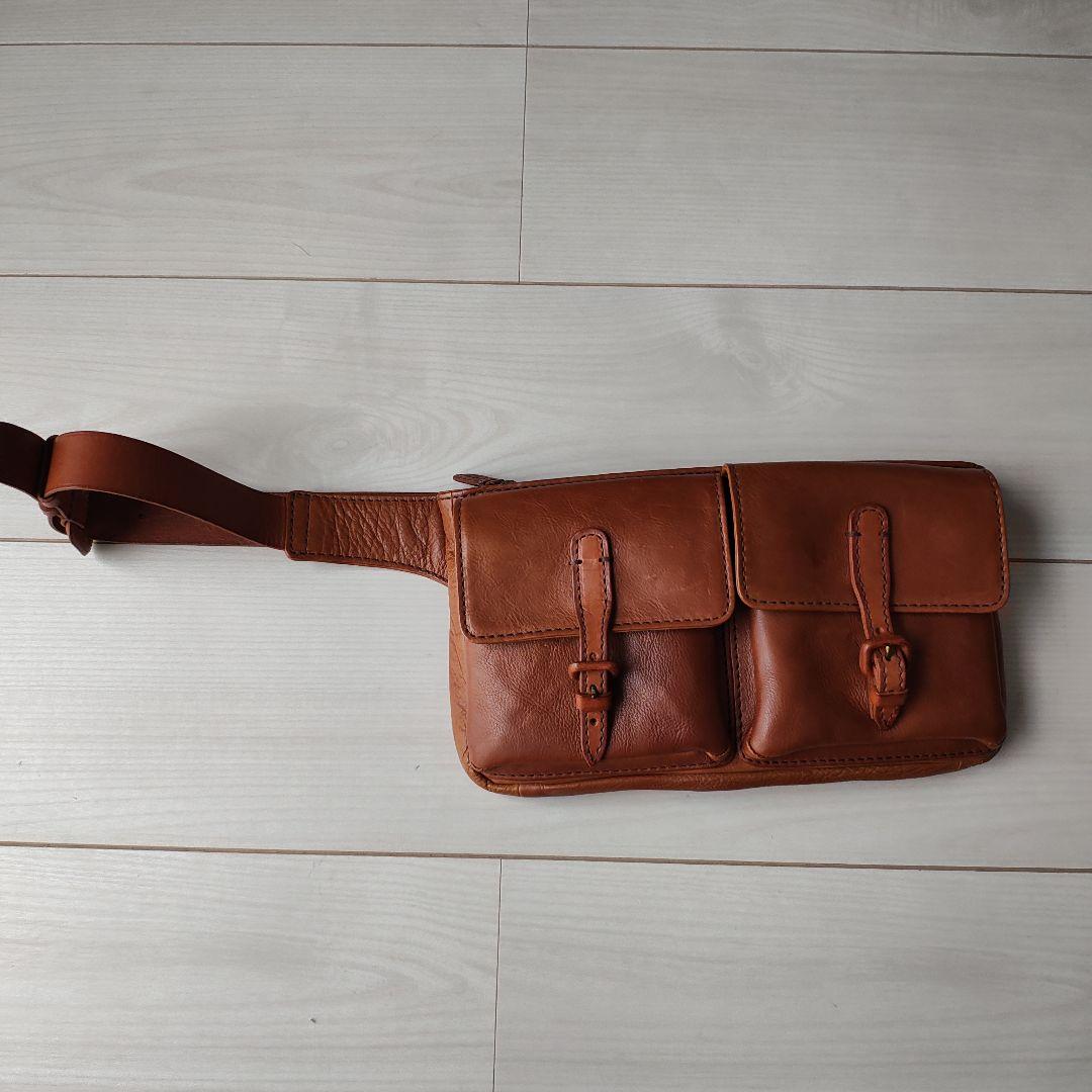 gentlen ボディバッグ ウエストポーチ ブラウン