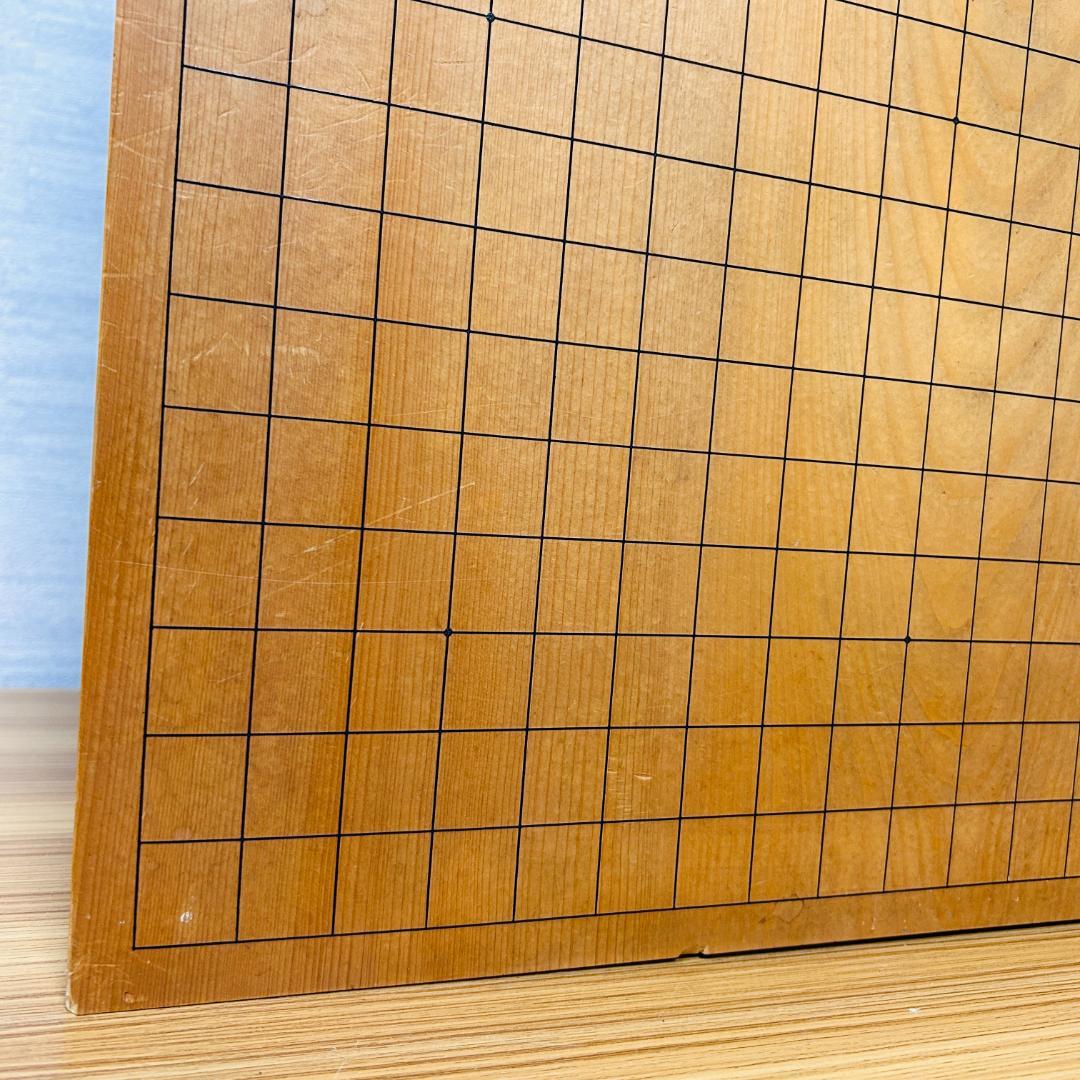 【本榧】脚付碁盤 板目 木裏 囲碁 ヘソ有り 19路盤 6寸