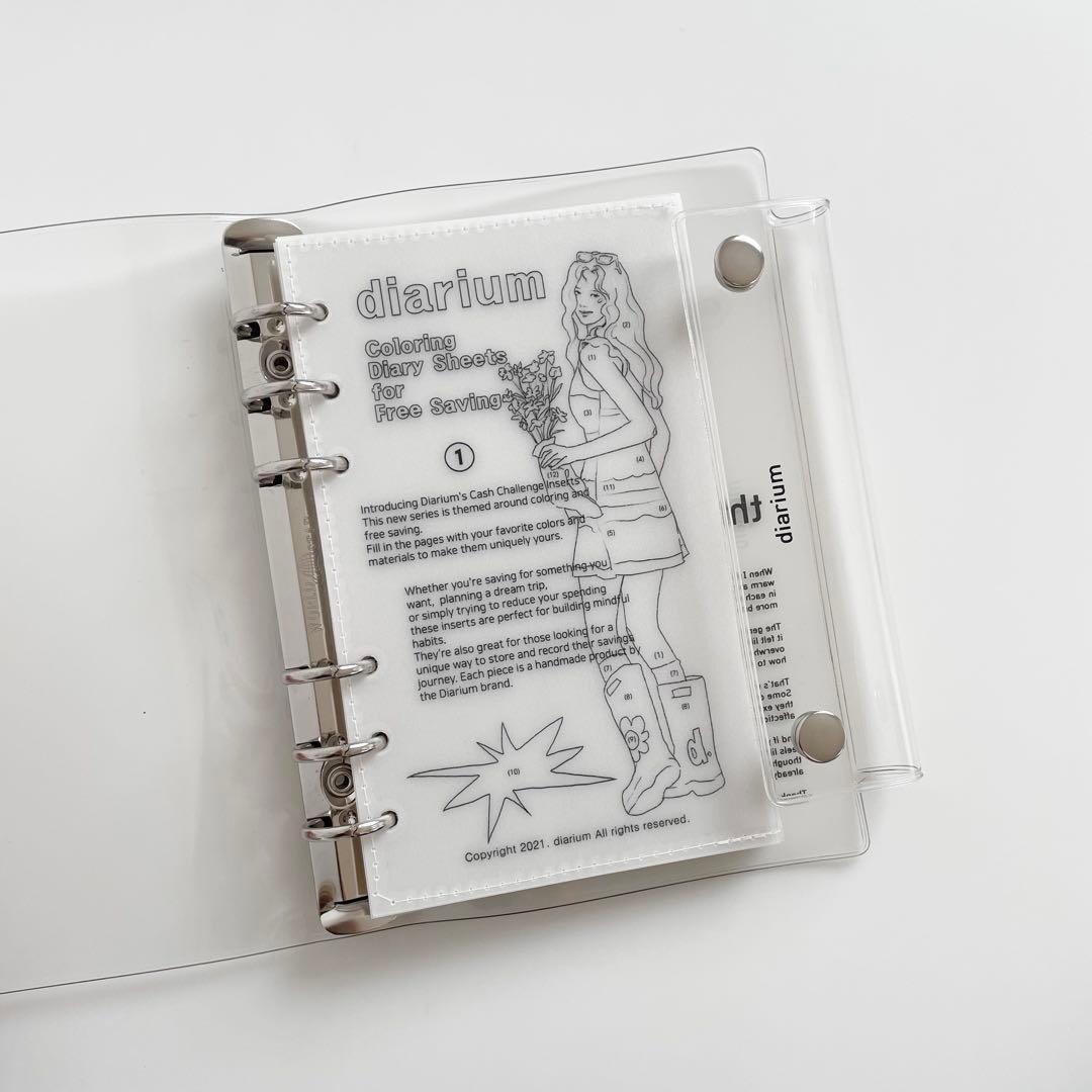 早い者勝ち　韓国　貯金　バインダー　A6 pvc diarium リフィル　2