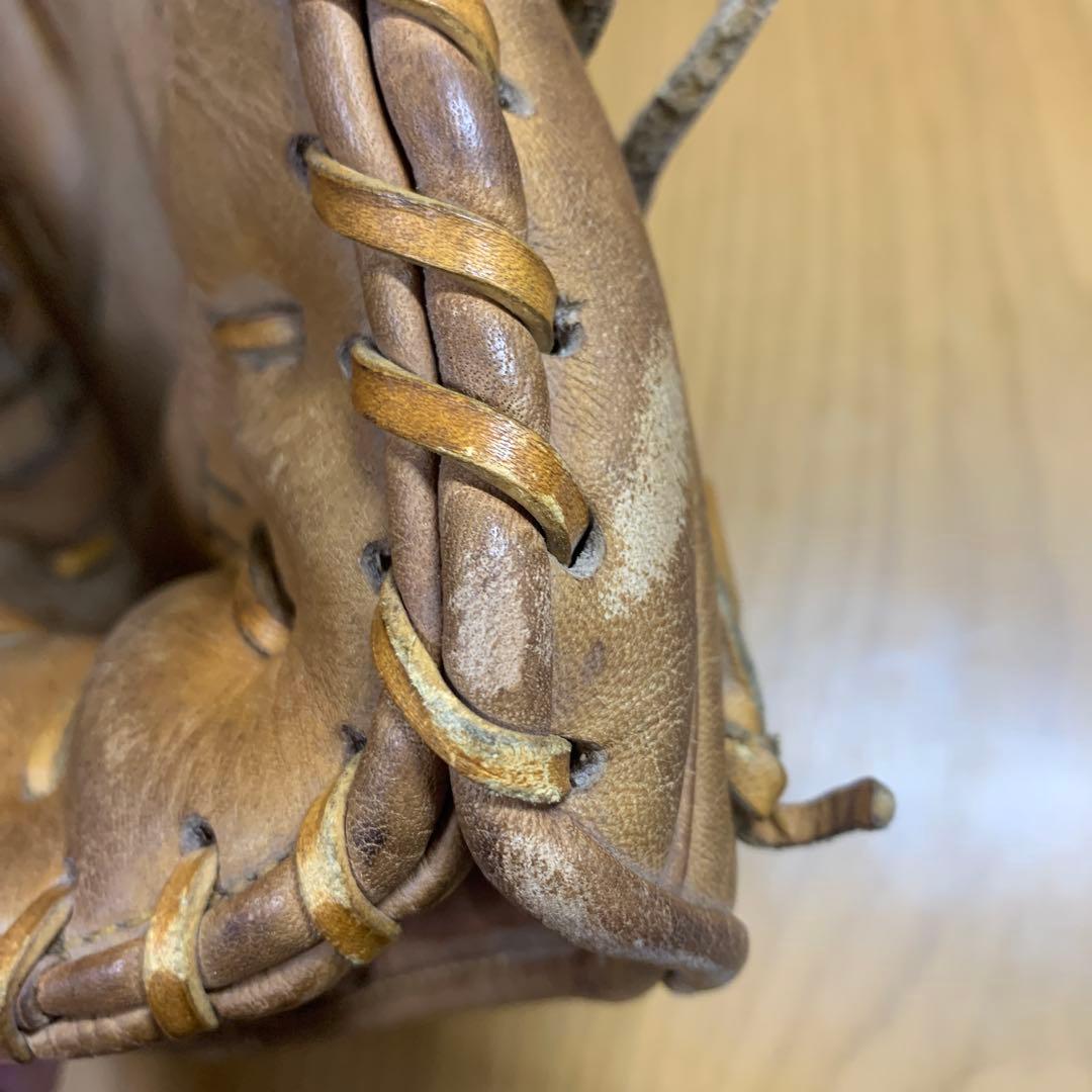 【詳細不明・現状渡し】ZETT 投手用グローブ 旧ロゴ 希少モデル 硬球付