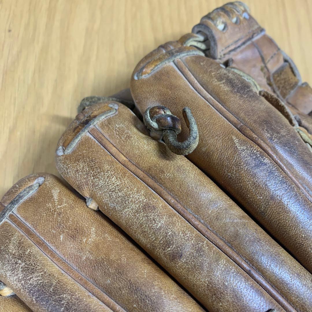 【詳細不明・現状渡し】ZETT 投手用グローブ 旧ロゴ 希少モデル 硬球付