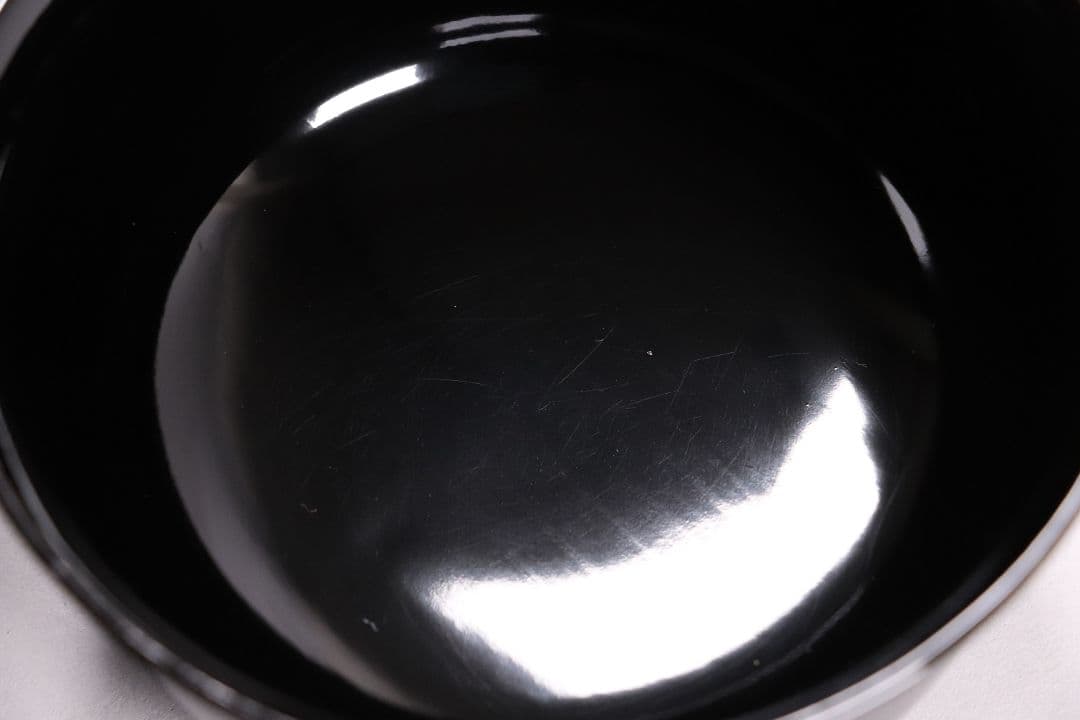 木製漆器 菊花蒔絵 黒塗 椀 五客 漆芸 茶懐石 会席道具 草花【MA286】