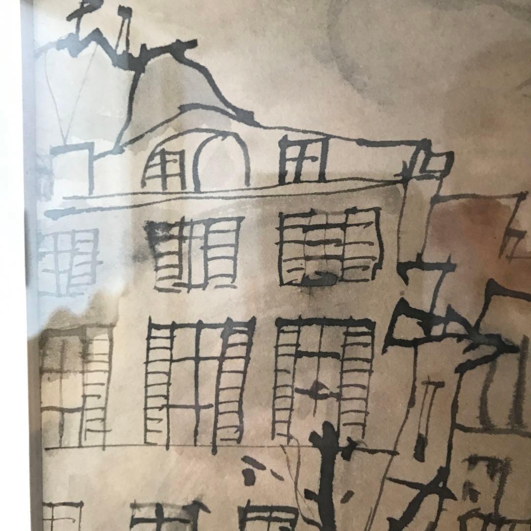 【パリの風景】サイン署名入り 水彩画（油彩風タッチ・匿名配送可）