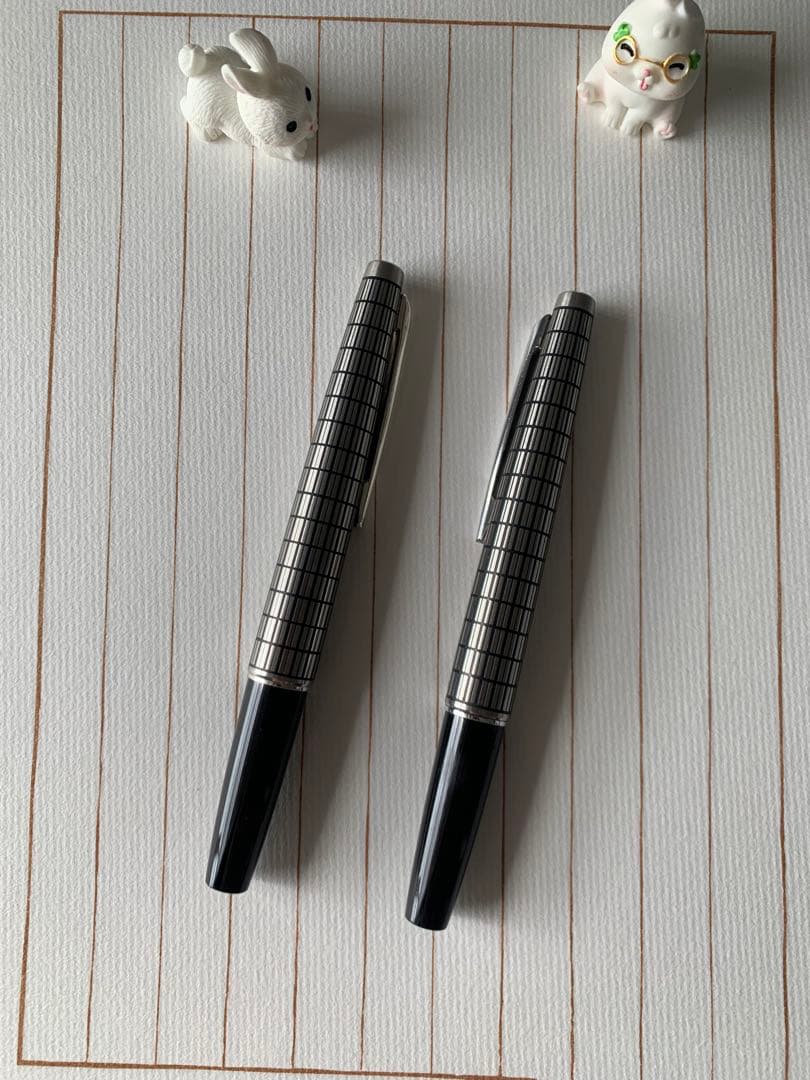 Pilot eliteパイロットエリート 蝕刻キャップ 18K万年筆 2本セット