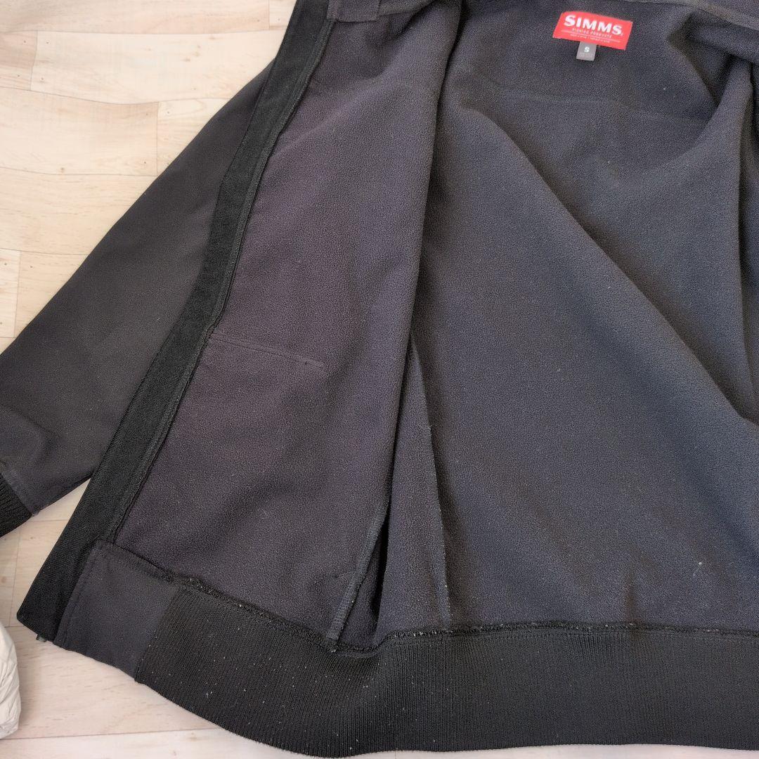 【美品】A9 SIMMS フリース フィッシングジャケット シムス ブラック黒