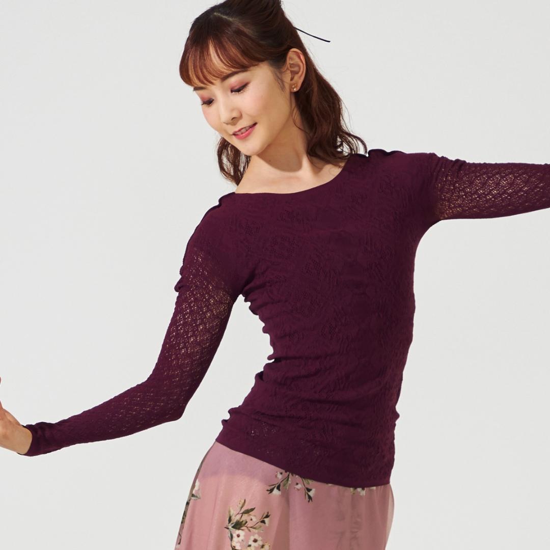 【新品】シアー2wayクルーネックニットトップ ノーソーイングニット M黒