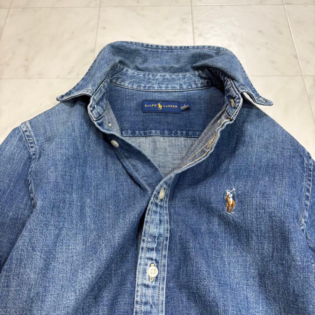 RALPH LAUREN★デニムシャツ ボタンダウン ロゴ刺繍