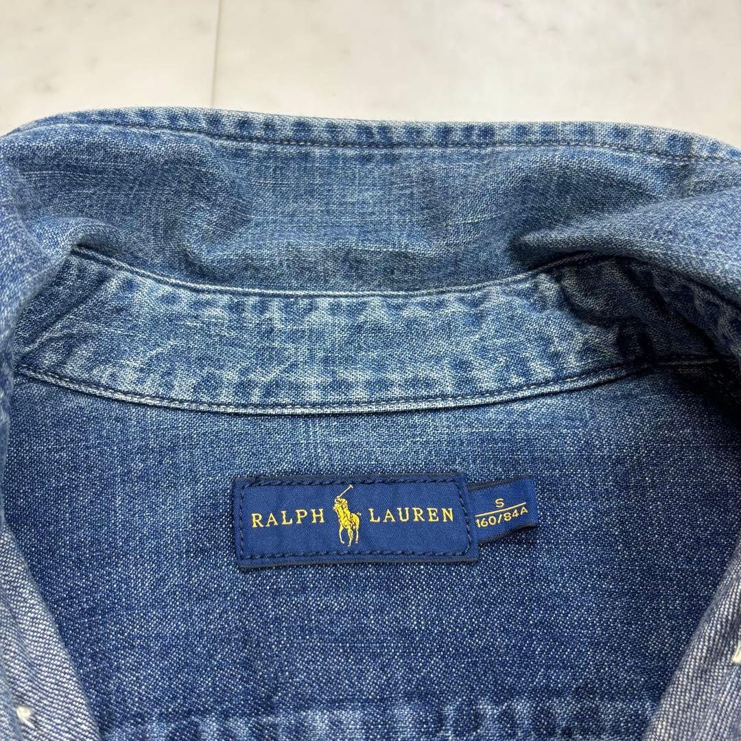 RALPH LAUREN★デニムシャツ ボタンダウン ロゴ刺繍