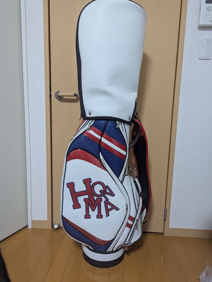HONMA キャディバッグ ホワイト/レッド/ブルー