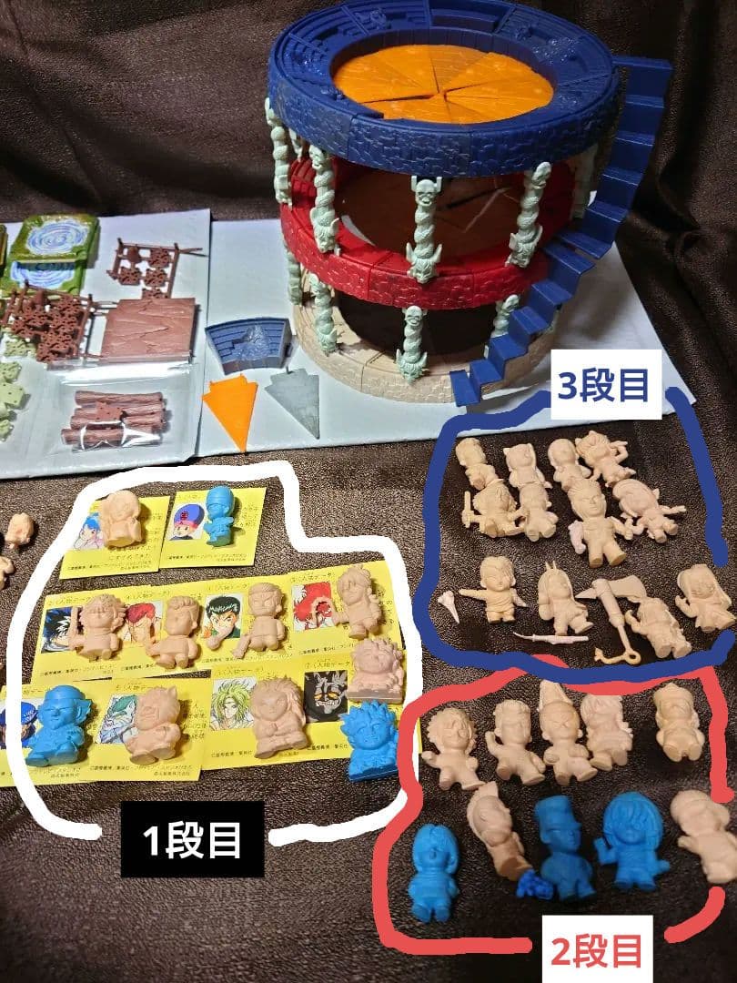 幽遊白書 武術会ジオラマ3段コンプ 人形ダブり無し50体超 大量 チョコスナック