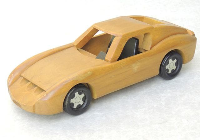 ★ 木製 手造りスポーツカー ★ ３９×１５㎝・重さ1.2㎏　左ハンドル