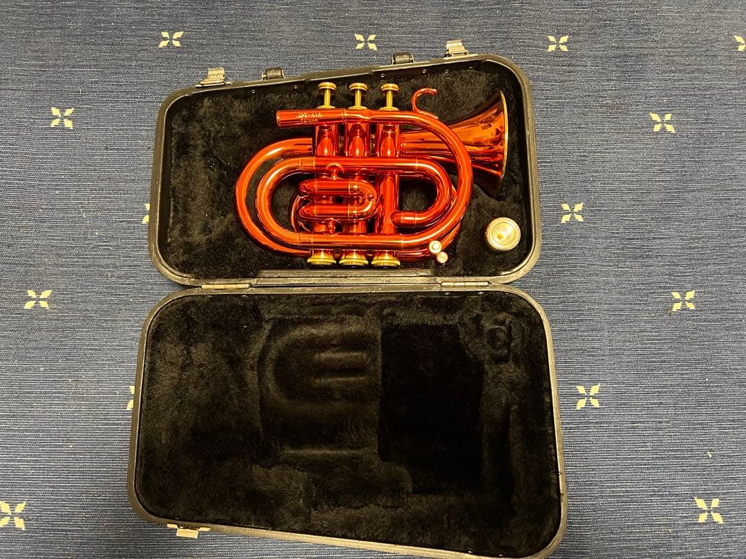 ジュピターポケットトランペットJPT-416　ケース・マウスピース付き