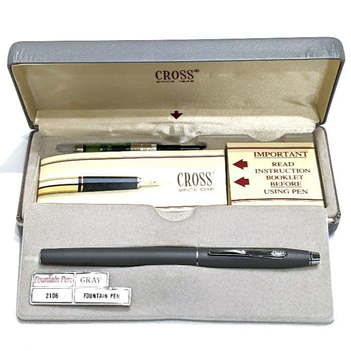 CROSS 万年筆 インクセット F 細字 グレー 2106