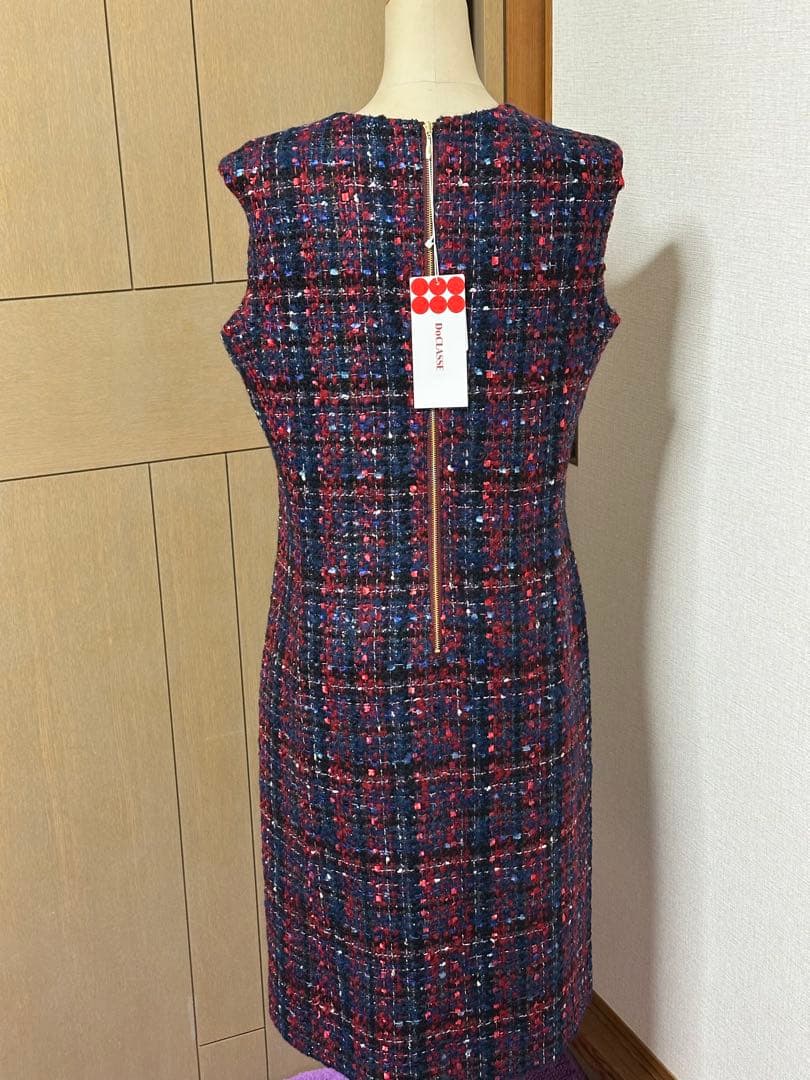 Do CLARSSE ノースリーブワンピース 赤青黒チェック 新品未使用