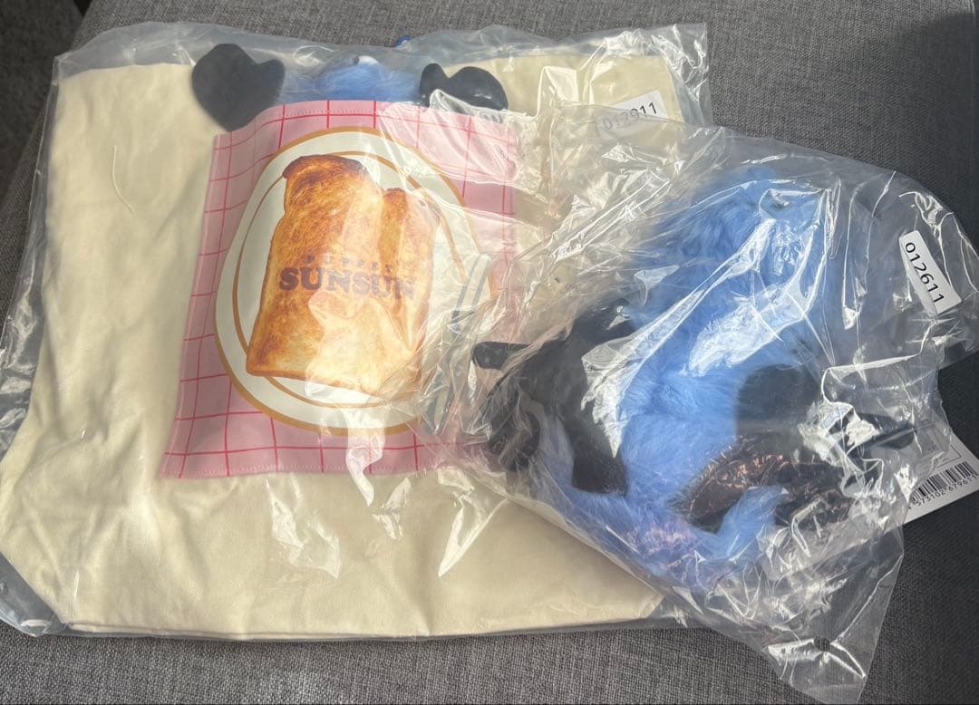 一番くじ　パペットスンスン　A賞 ぴょこぴょこぬいぐるみ　B賞　トートバッグ