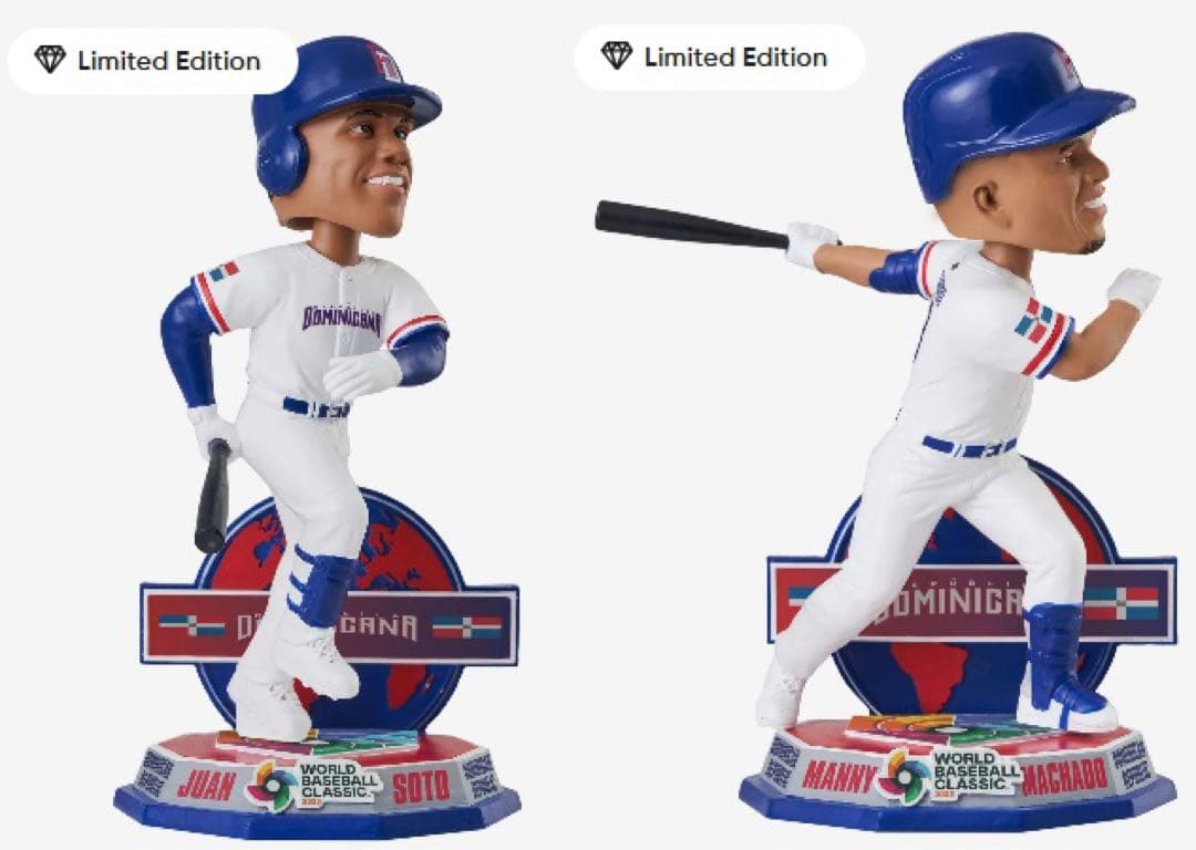 ソト、マチャド WBCドミニカ共和国代表バージョン　ボブルヘッド
