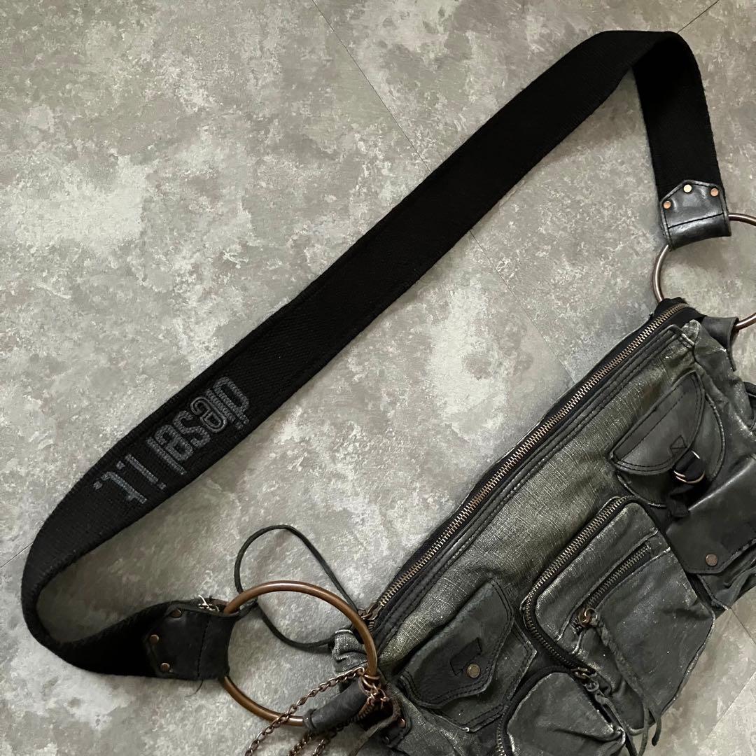 バッグ 90s00s diesel multi-pocket shoulder bag