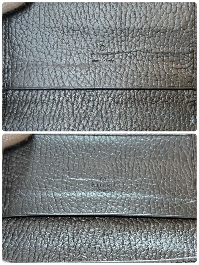 GUCCI グッチ　カードケース　名刺入れ　ゴールド金具　ユニセックス　黒