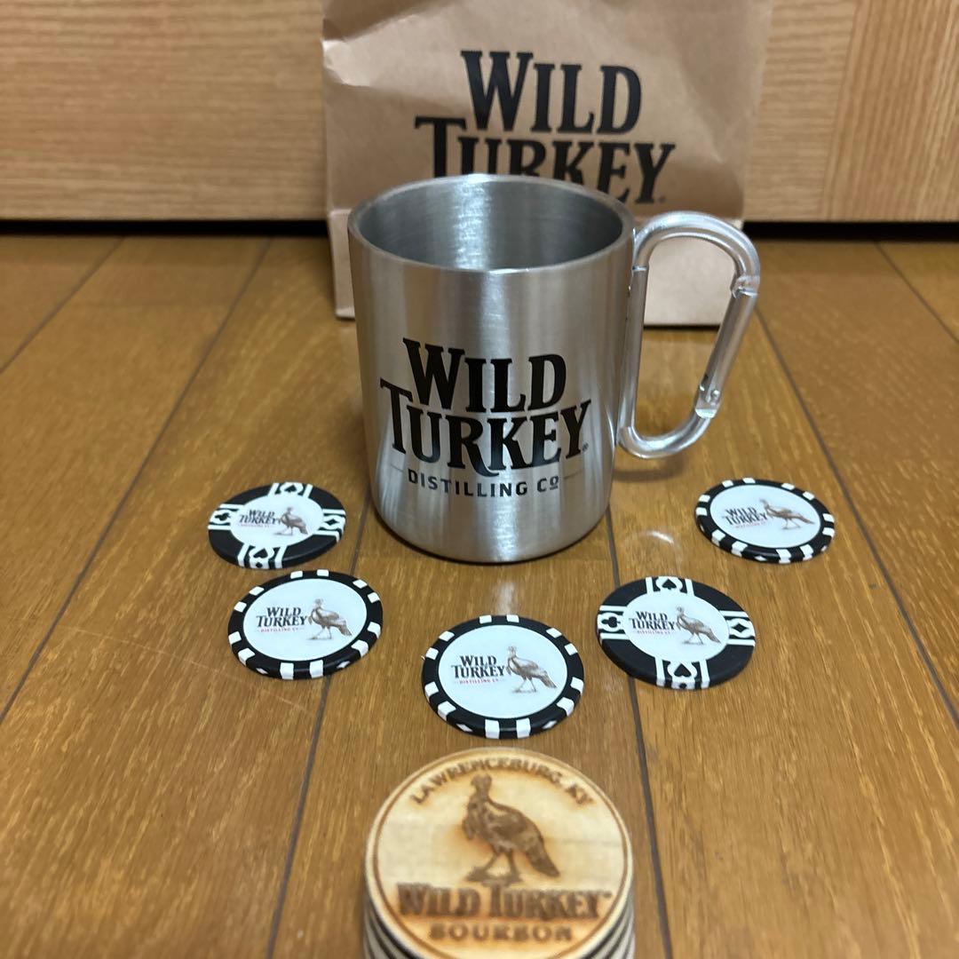 希少　WILD TURKEY カラビナ　マグカップ　チップ5枚　おまけ