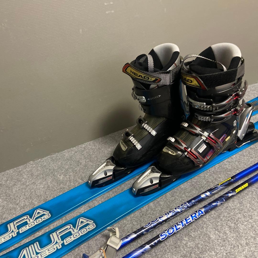 ★メンテナンス済　大人スキーセット　板163cm ブーツ27cm