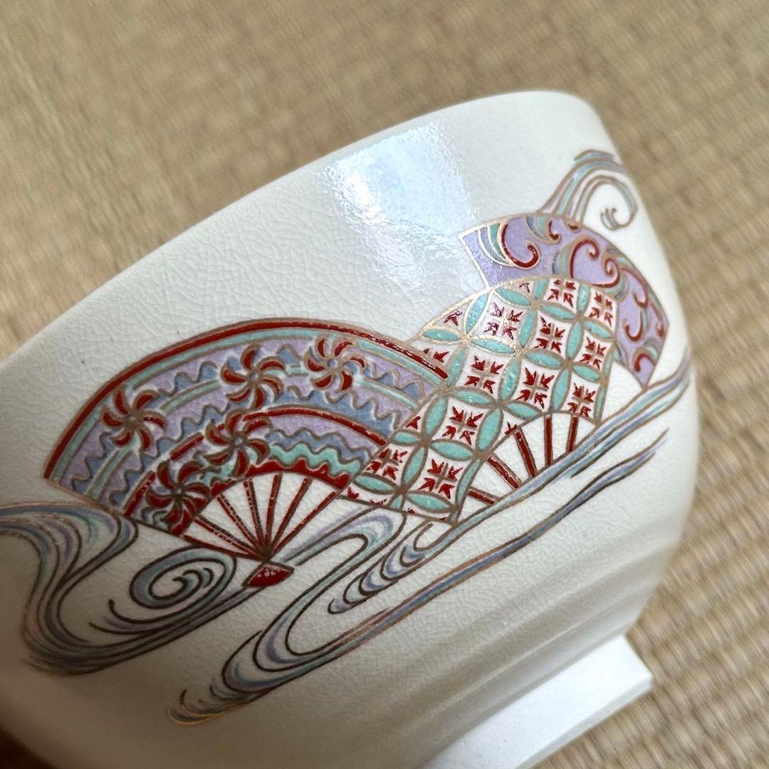 美品【黒漆爪赤 利休箱 お茶道具セット付】利休形茶箱 黒楽茶碗 紙箱 茶道具