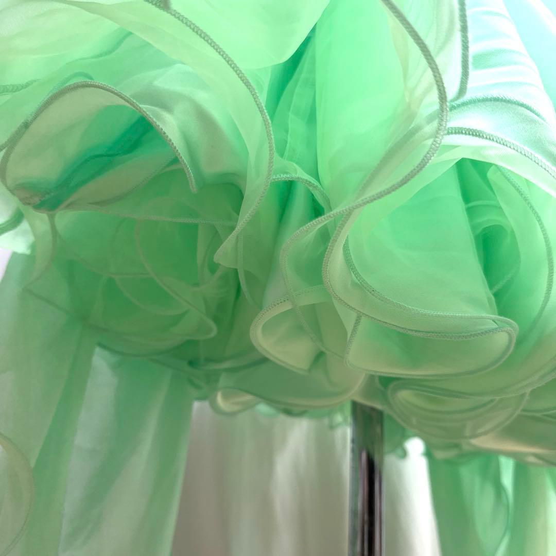 6328★S ミントグリーン カラフビジュー スタンダード ドレス社交ダンス