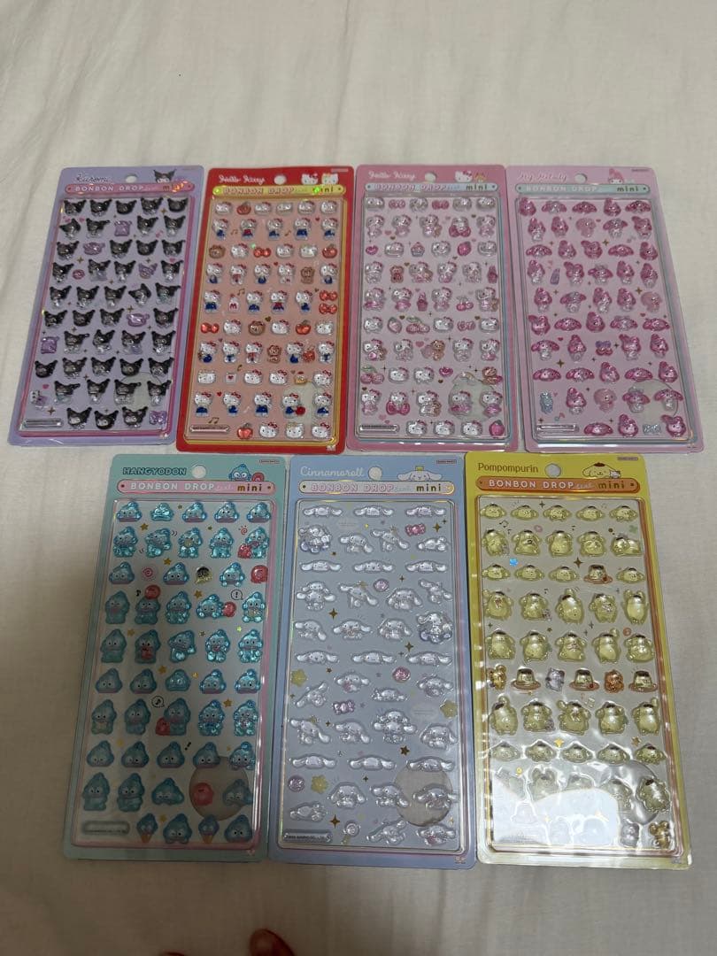サンリオキャラクターズ ボンボンドロップシール mini 7枚セット