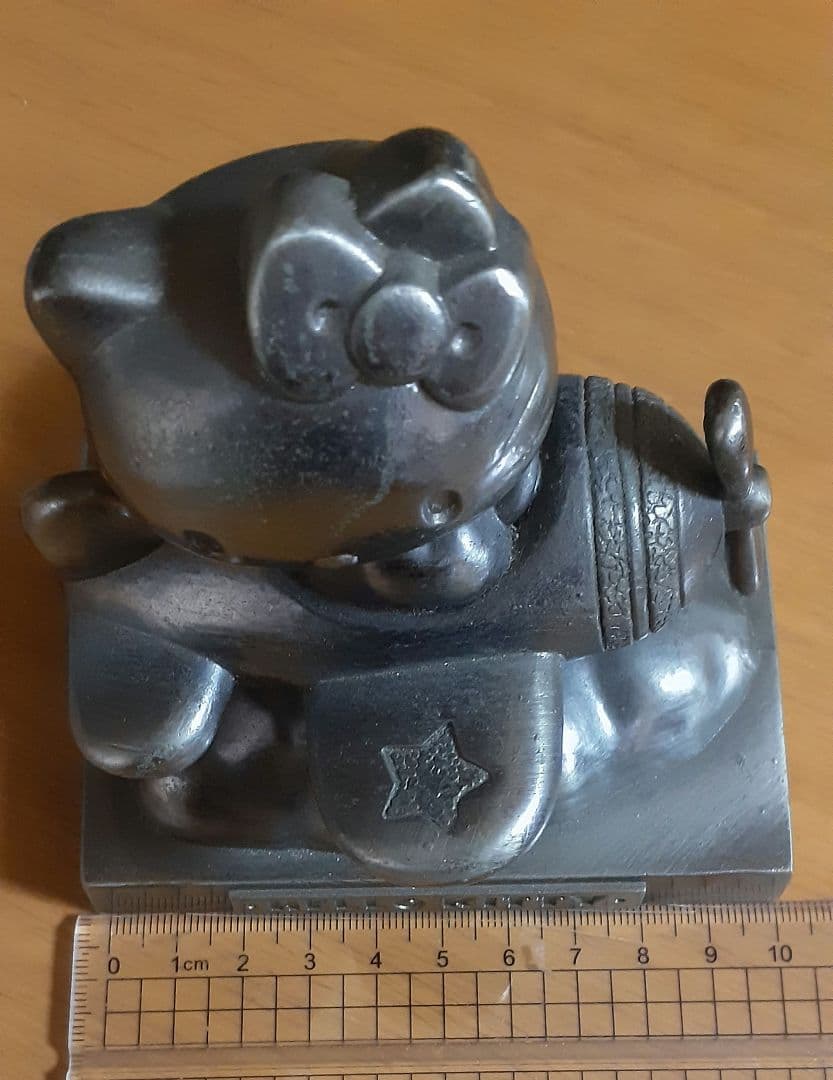 激レア キティ25周年シルバーブロンズ置物 1999年発売物