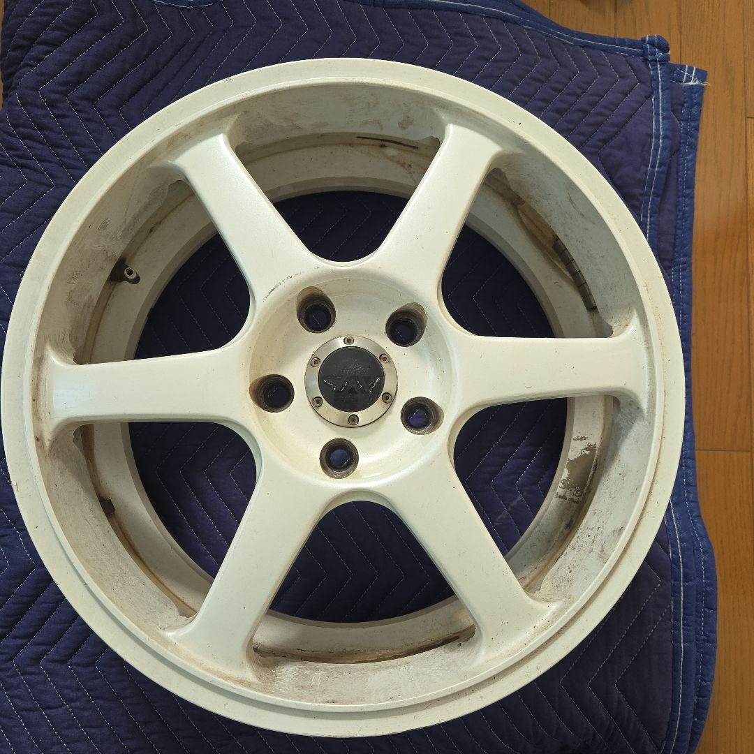 夢*界様 ヨコハマ AVS モデル6 ホワイト ホイール 2本 ドリケツに