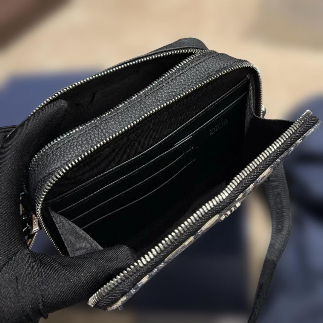 刺繡 ショルダーバッグ ブラック